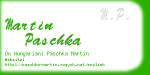 martin paschka business card